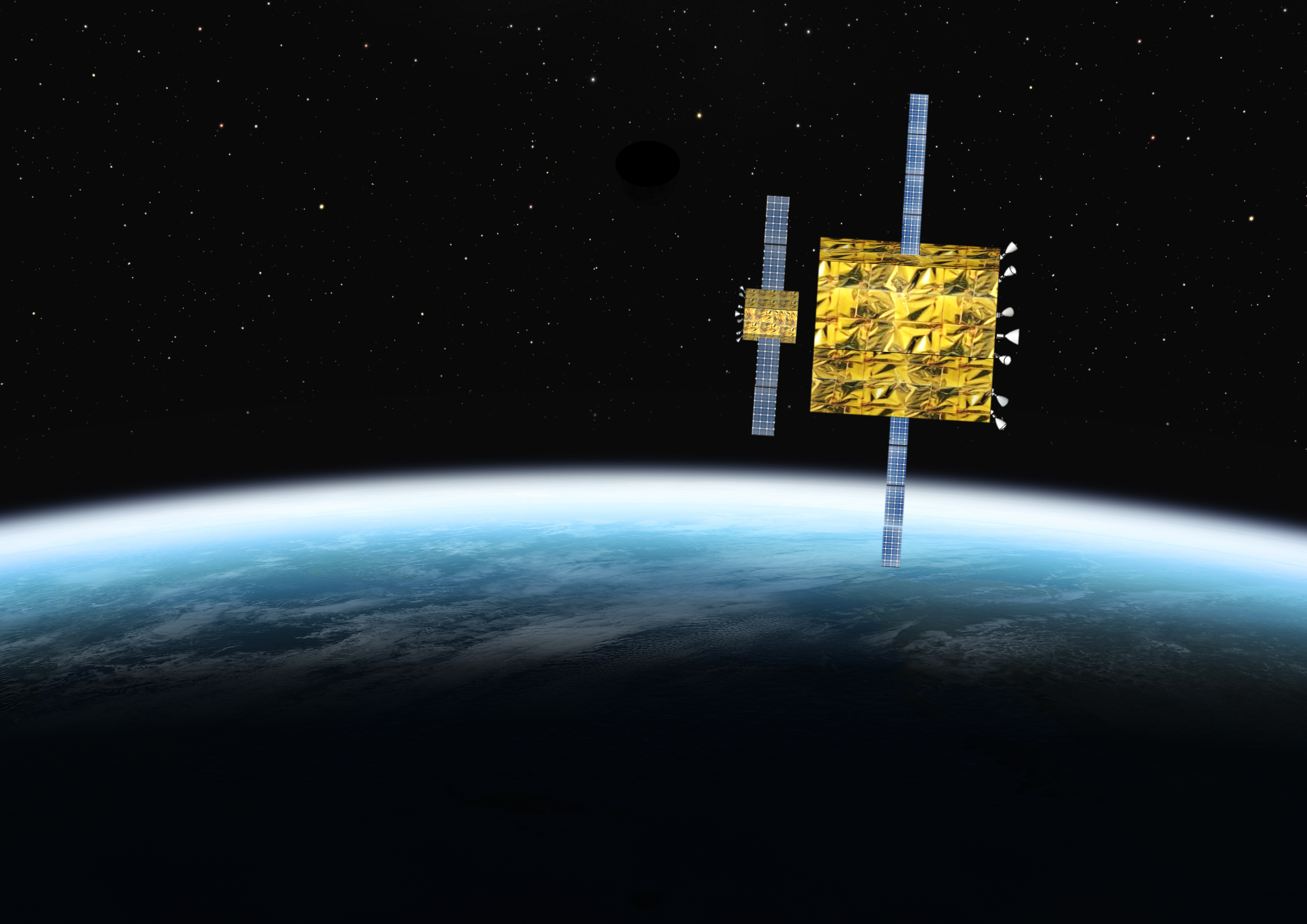 Cosmoserve Space Reviver and Mothercraft spacecraft duo for debris removal